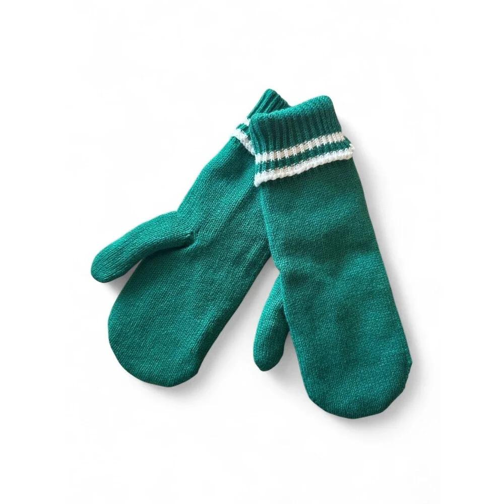 NWT Bundle 2 Pair Adult Mittens Target Gertex Green & Black with Stripes NEW
